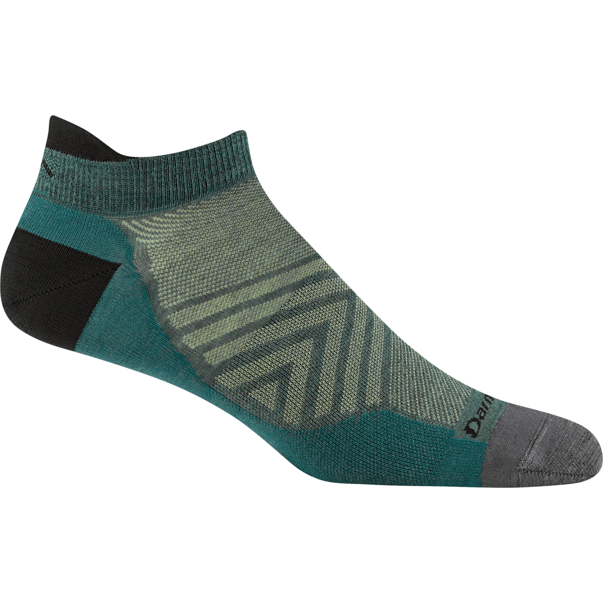 Darn Tough Mens Run No Show Tab No Cushion Ultra-Lightweight Socks - Medium / Teal