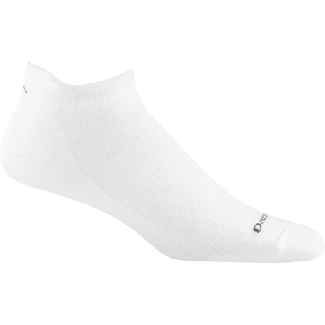 Darn Tough Mens Run No Show Tab No Cushion Ultra-Lightweight Socks  -  Medium / White