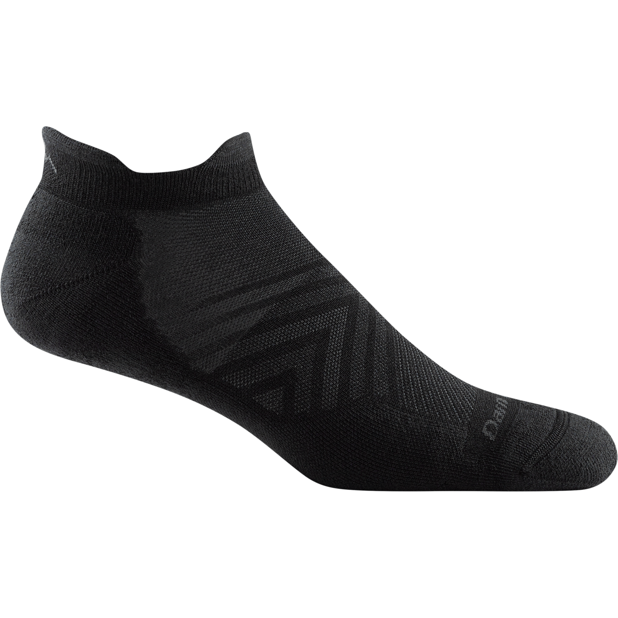 Darn Tough Mens Run No Show Tab Ultra-Lightweight Socks  -  Medium / Black