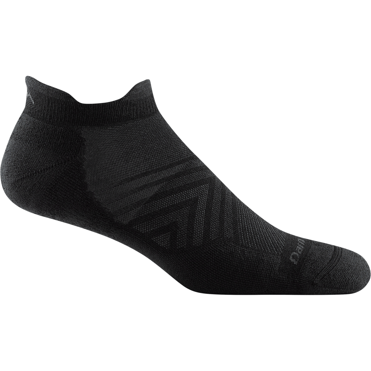 Darn Tough Mens Run No Show Tab Ultra-Lightweight Socks - Medium / Black