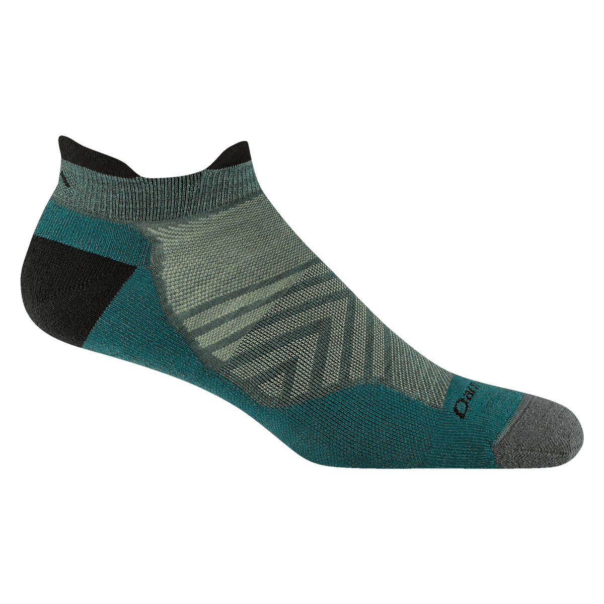 Darn Tough Mens Run No Show Tab Ultra-Lightweight Socks - Medium / Teal