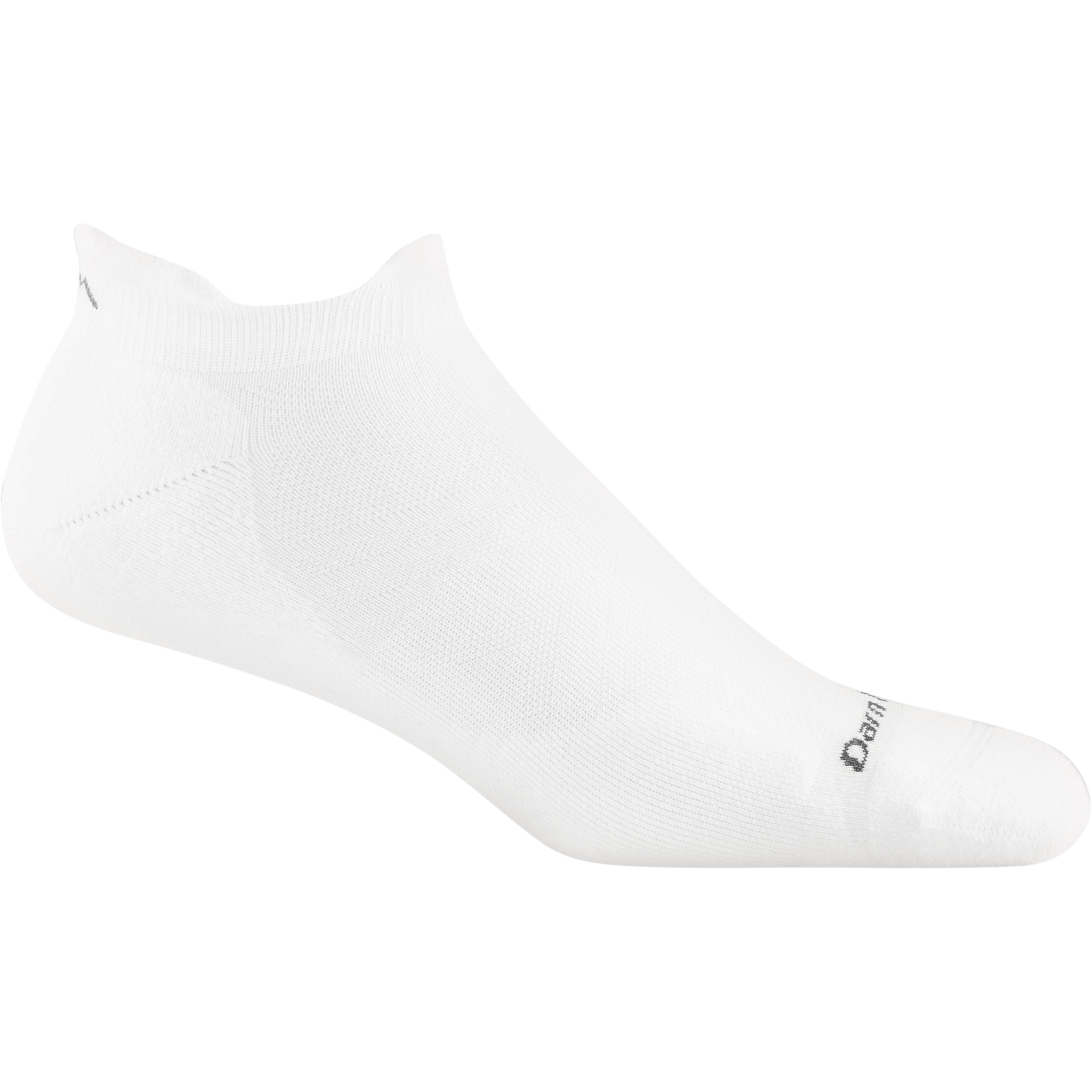 Darn Tough Mens Run No Show Tab Ultra-Lightweight Socks  -  Medium / White