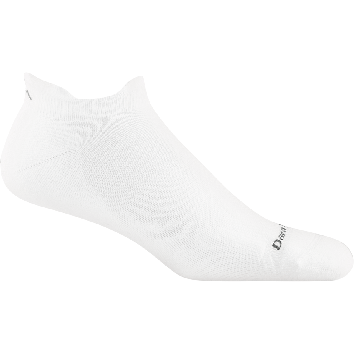 Darn Tough Mens Run No Show Tab Ultra-Lightweight Socks - Medium / White