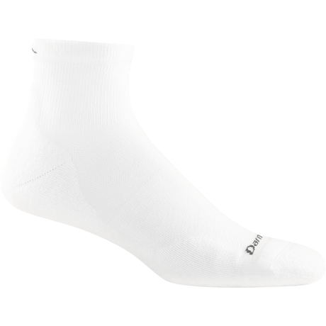 Darn Tough Mens Run Quarter Ultra-Lightweight Socks  -  Medium / White