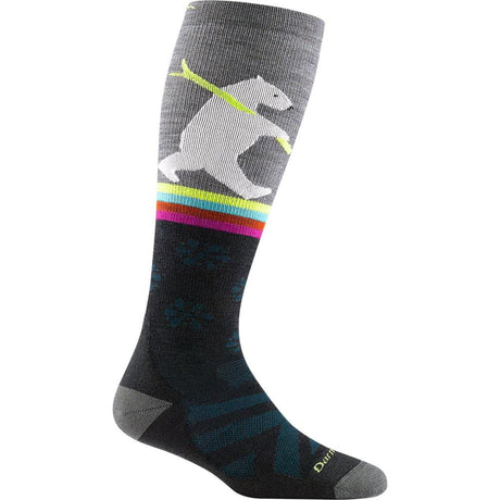 Darn Tough Womens Due North Over-the-Calf Midweight Ski & Snowboard Socks  -  Medium / Gray