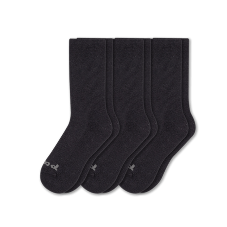 Pacas Mens Alpaca Crew Socks 3-Pack  -  Large/X-Large / Black