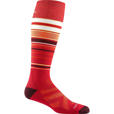 Darn Tough Mens Snowpack Over-The-Calf Midweight Ski & Snowboard Socks - Clearance  -  X-Large / Red