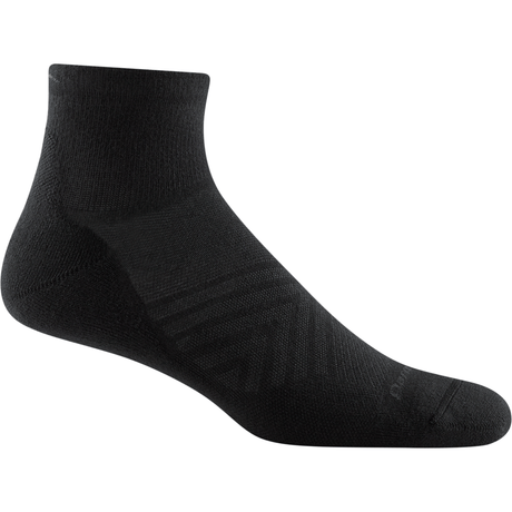 Darn Tough Mens Run Coolmax Quarter Ultra-Lightweight Socks  -  Medium / Black