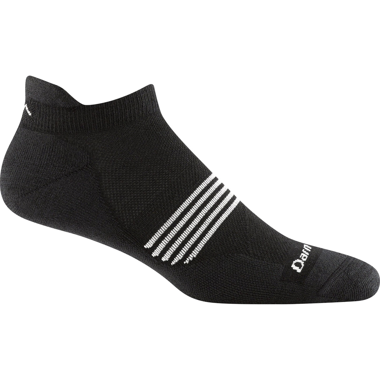 Darn Tough Mens Element No Show Tab Lightweight Running Socks - Small / Black