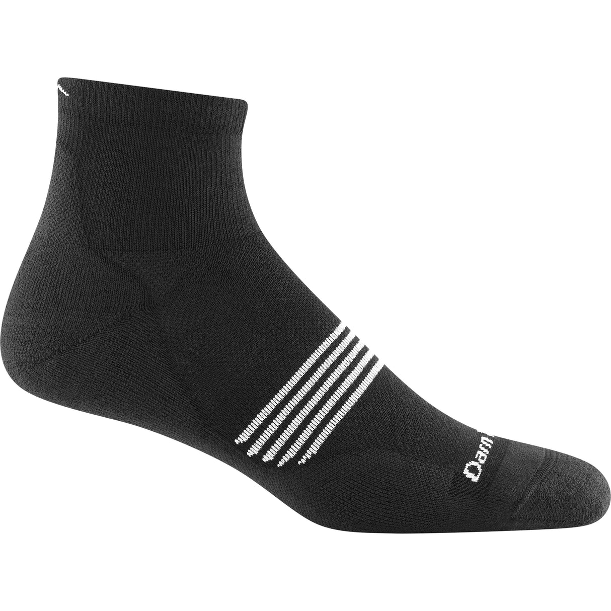 Darn Tough Mens Element Quarter Lightweight Running Socks - Small / Black