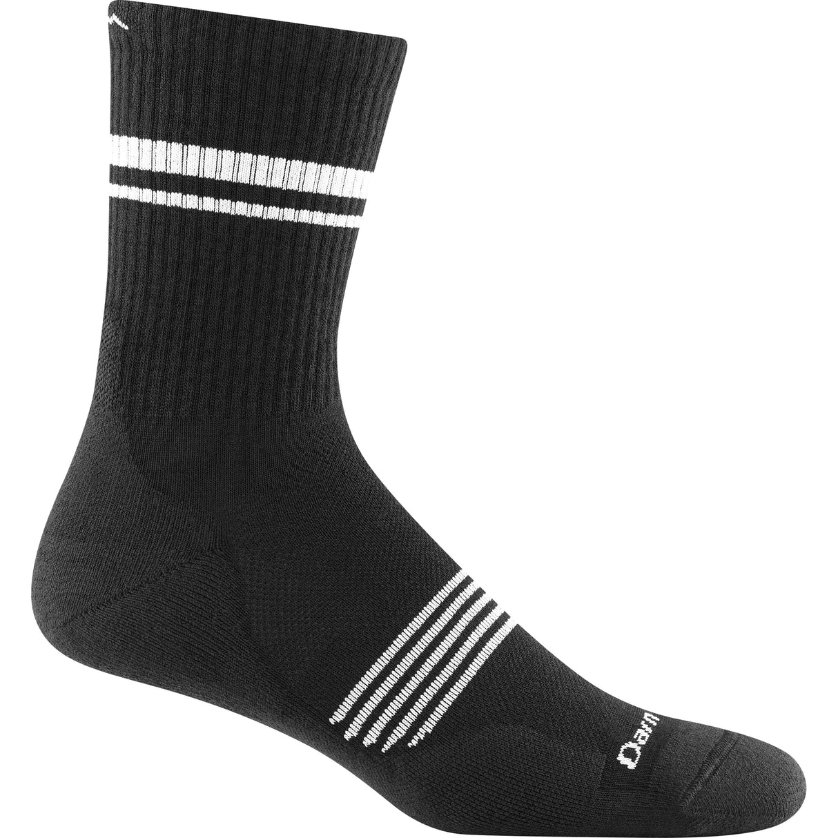 Darn Tough Mens Element Micro Crew Lightweight Running Socks - Medium / Black