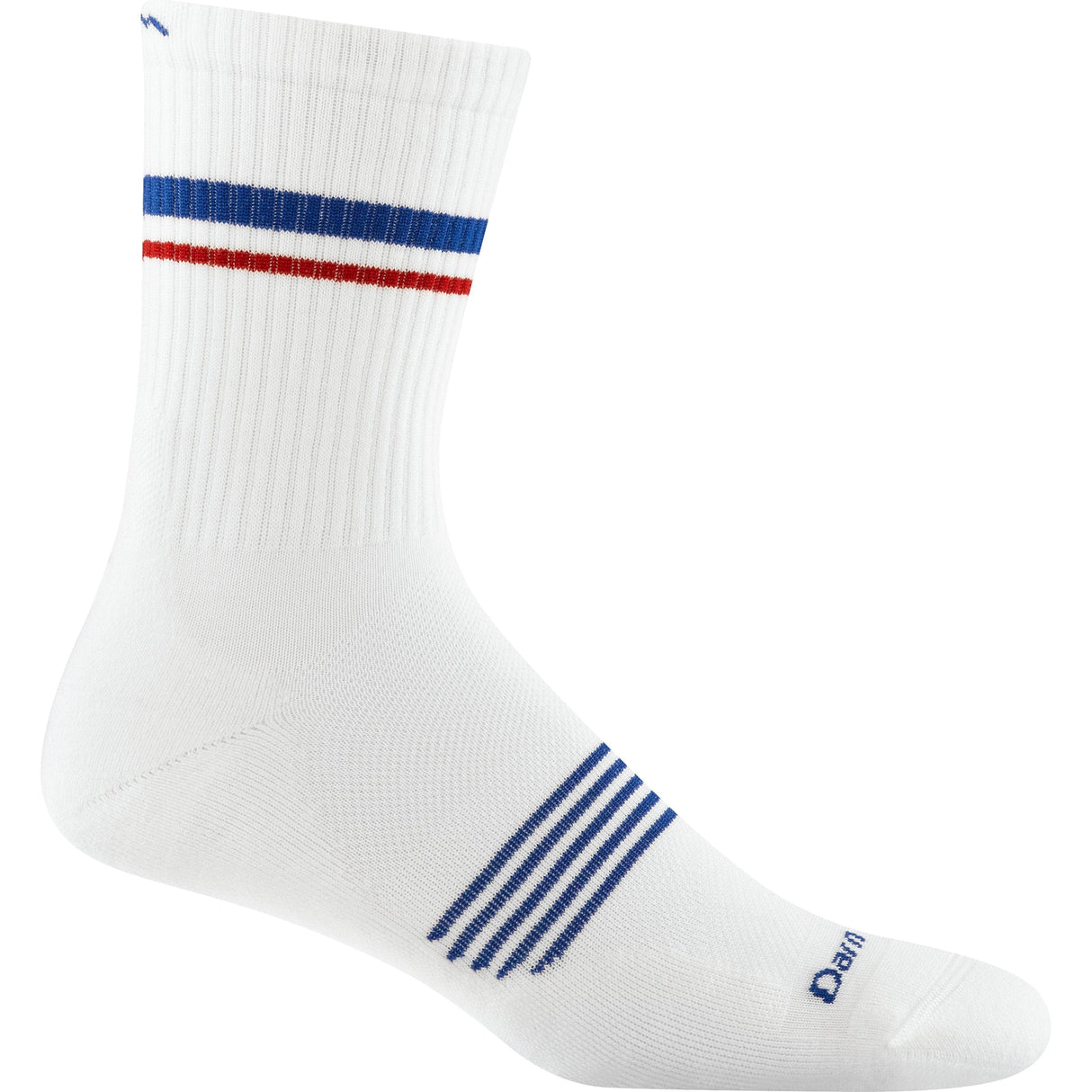 Darn Tough Mens Element Micro Crew Lightweight Running Socks - X-Small / White