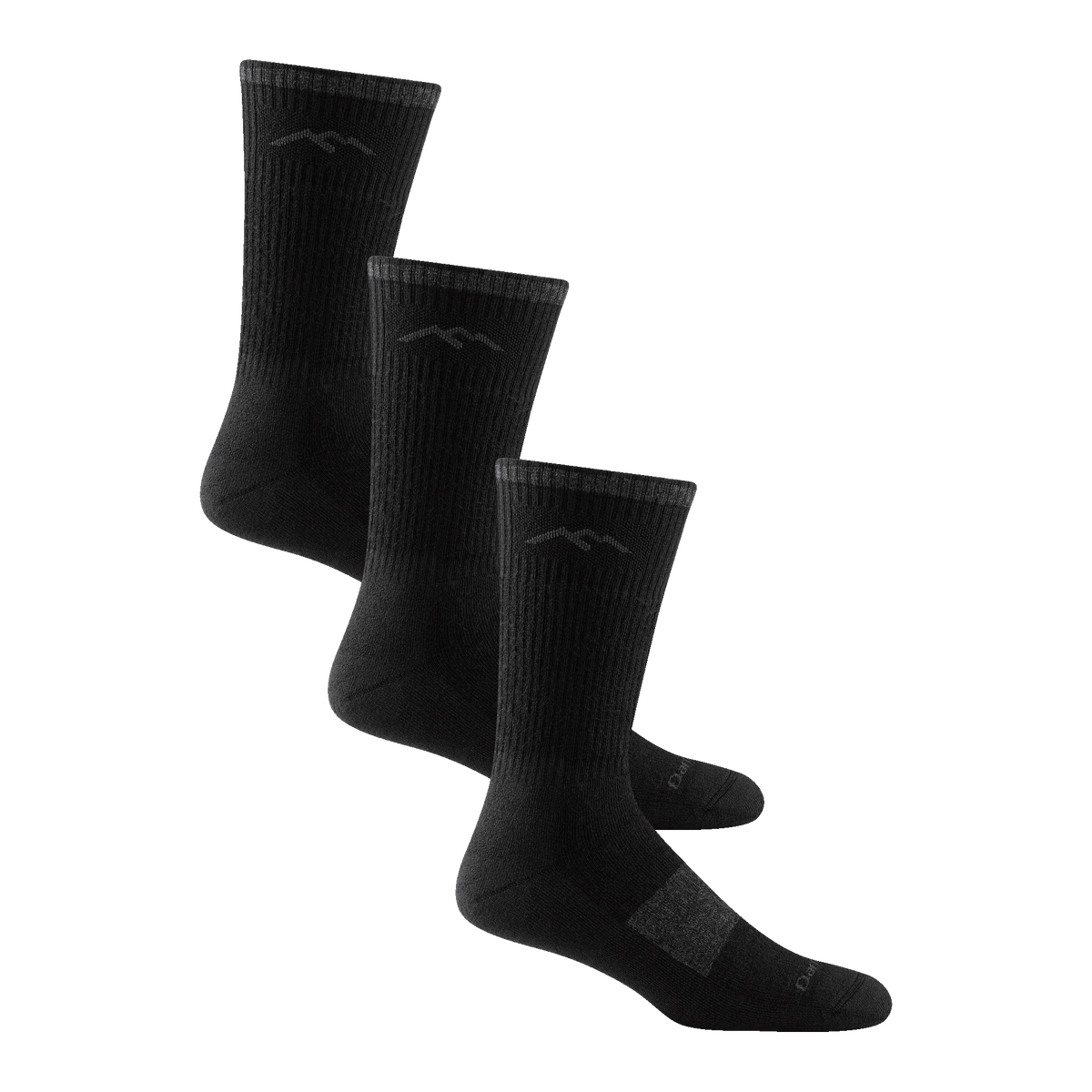 Darn Tough Mens Hiker Boot Full Cushion Midweight 3-Pack Socks - Large / Onyx