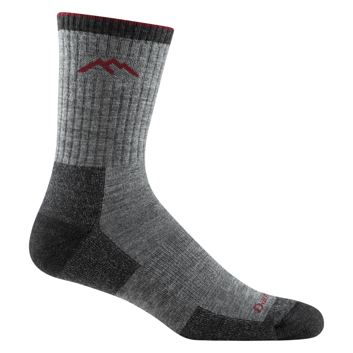 Darn Tough Mens Hiker Micro Crew Midweight Socks - Medium / Charcoal