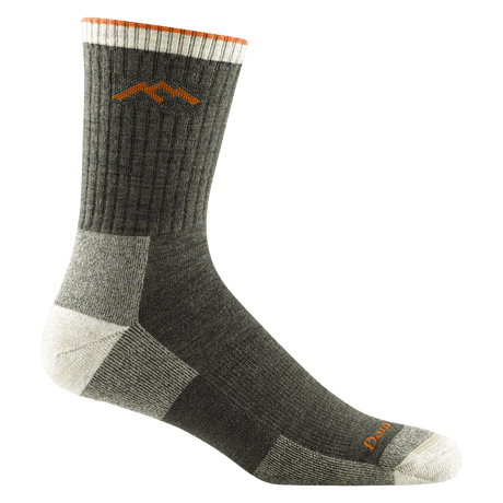 Darn Tough Mens Hiker Micro Crew Midweight Socks  -  Small / Olive