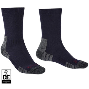 Bridgedale Mens Lightweight Merino Performance Boot Socks  -  X-Large / Navy/Gray