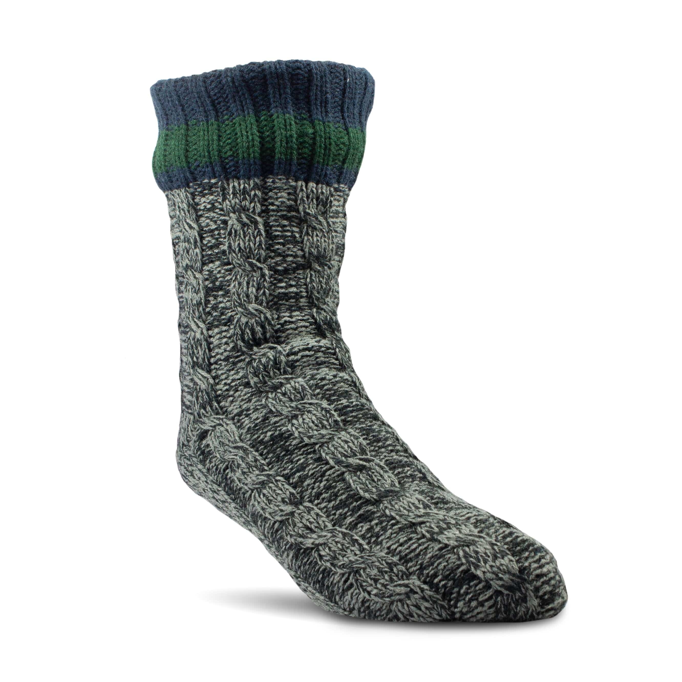 Woolrich Mens Aloe Slipper Socks  -  Large / Charcoal