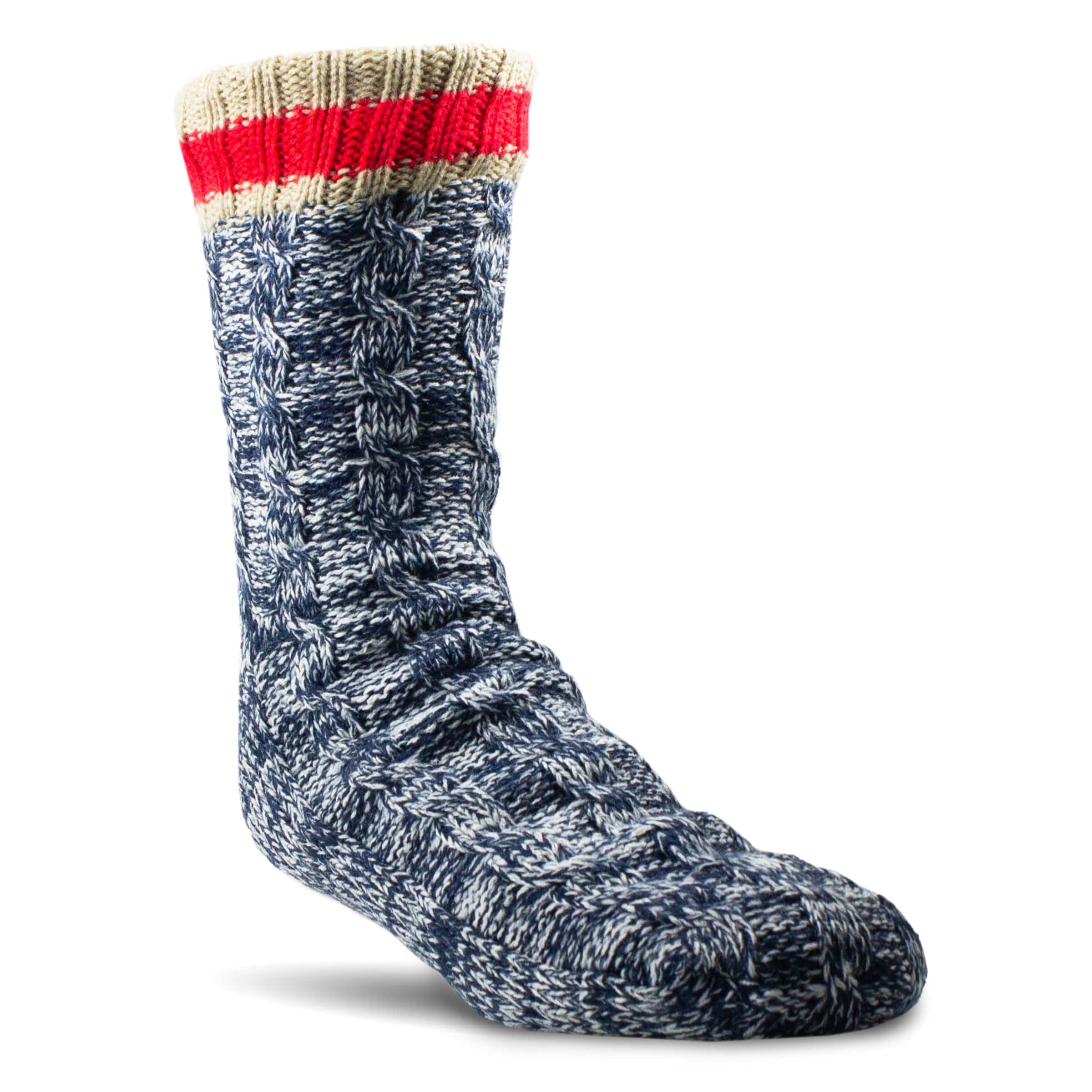 Woolrich Mens Aloe Slipper Socks  -  Large / Navy