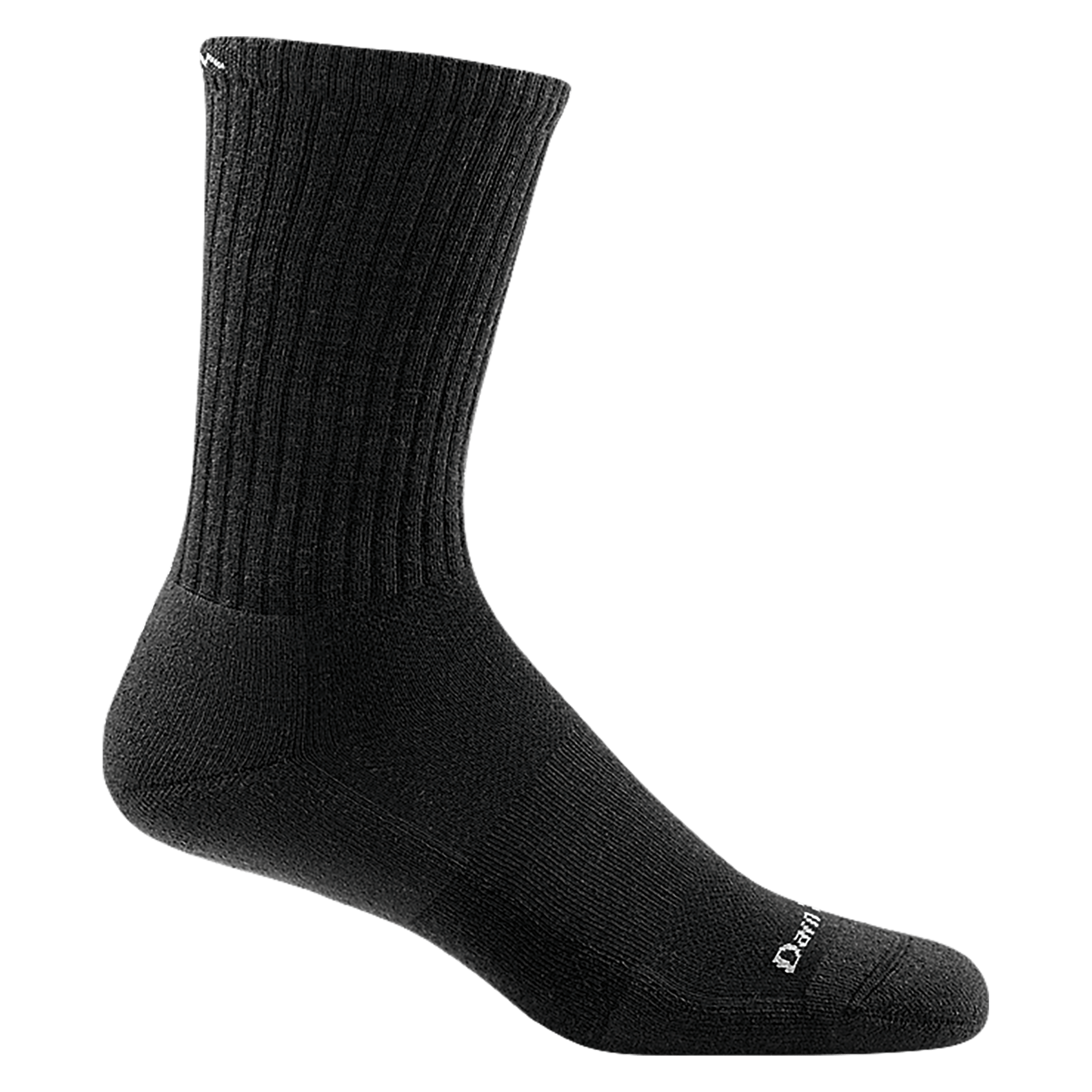 Darn Tough Mens The Standard Crew Lightweight Lifestyle Socks  -  Small / Black