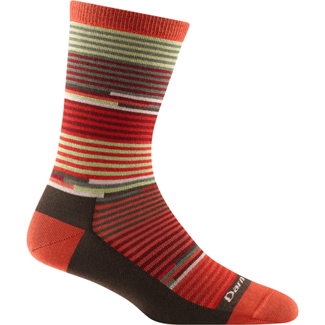 Darn Tough Womens Pixie Crew Lightweight Lifestyle Socks - Clearance  -  Small / Tomato