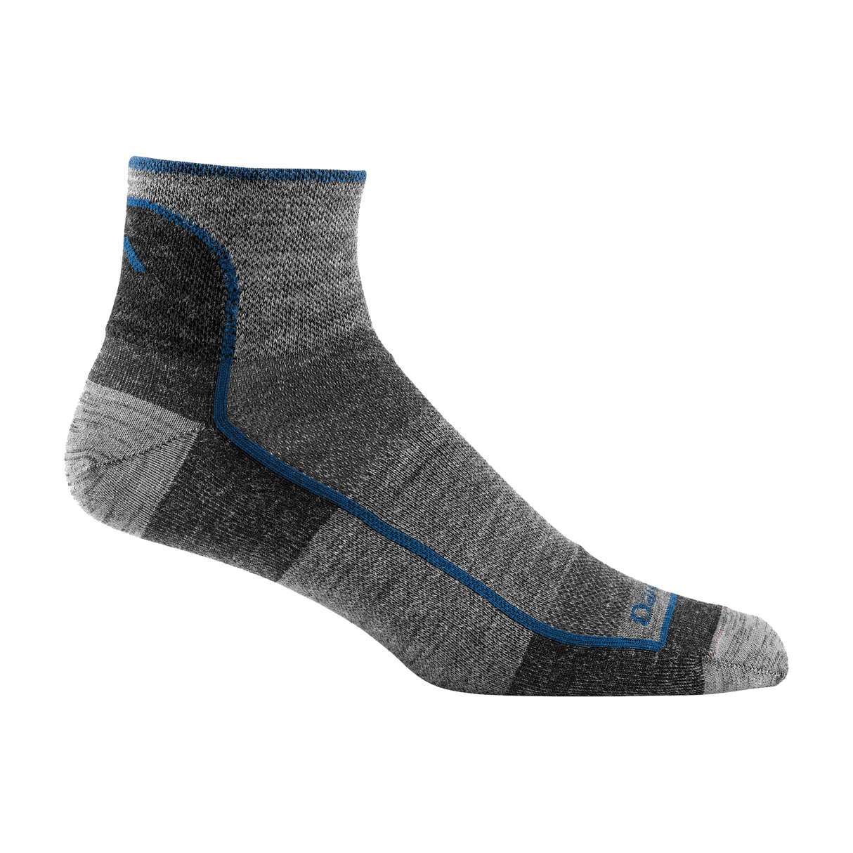 Darn Tough Mens 1715 Quarter Lightweight Running Socks  -  Medium / Charcoal