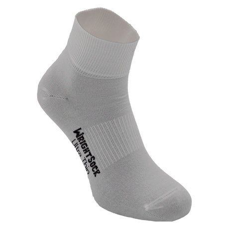 Wrightsock Ultra Thin Quarter Single Layer Socks  -  Small / White