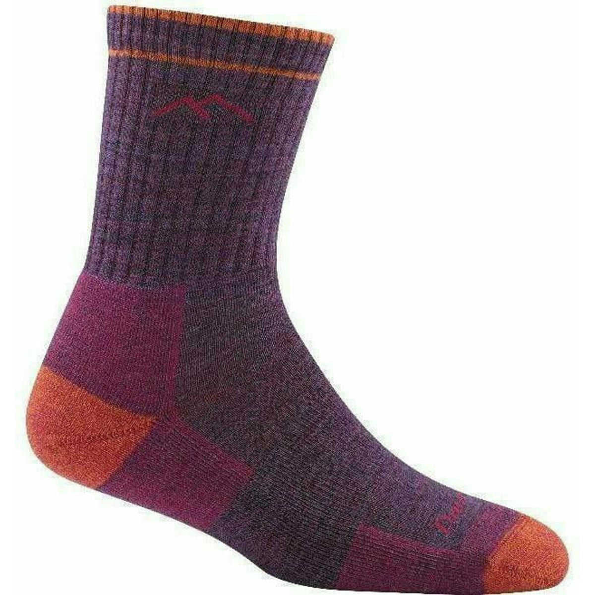 Darn Tough Womens Hiker Micro Crew Midweight Socks - Small / Plum Heather