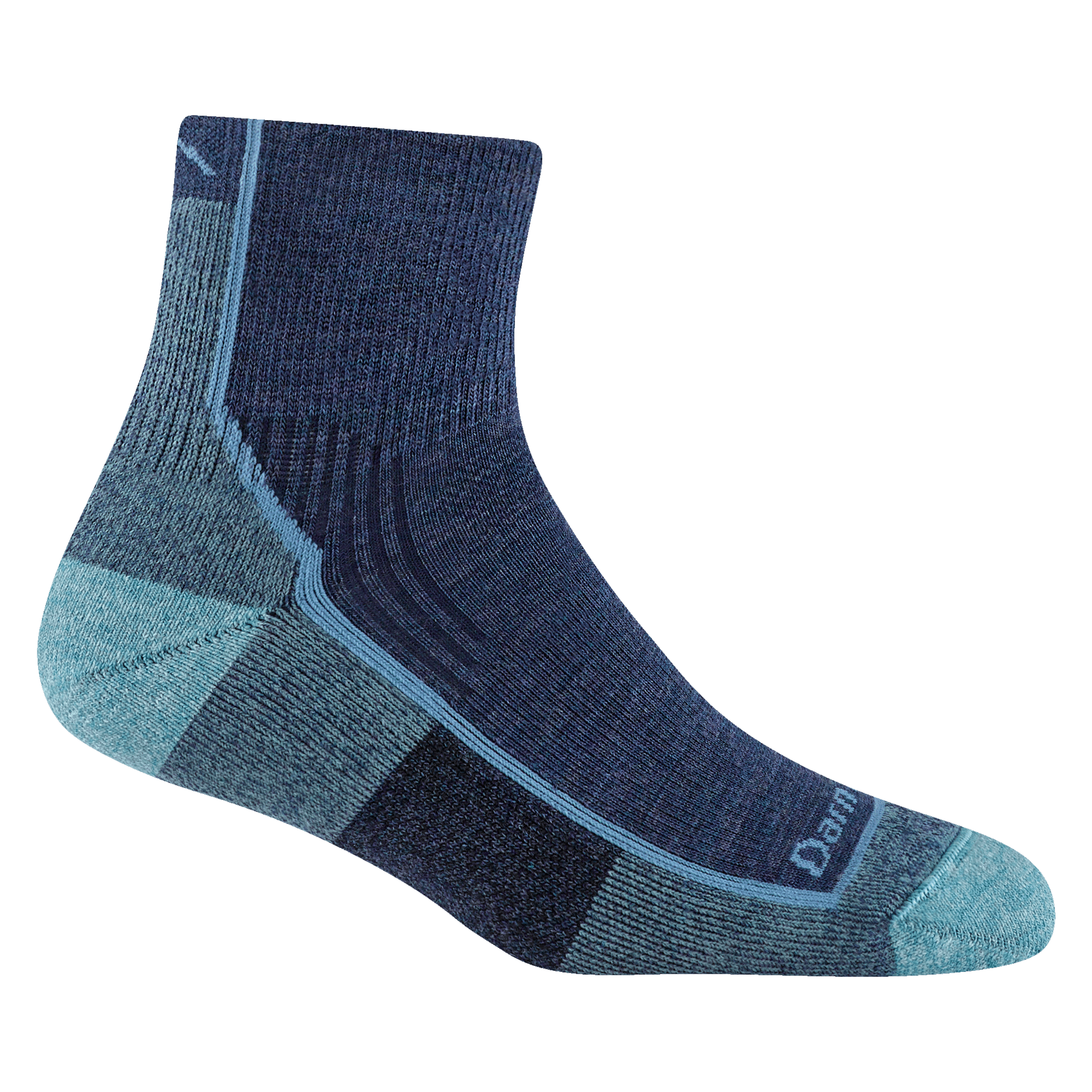 Darn Tough Womens Hiker Quarter Midweight Socks  -  Small / Blue Jay