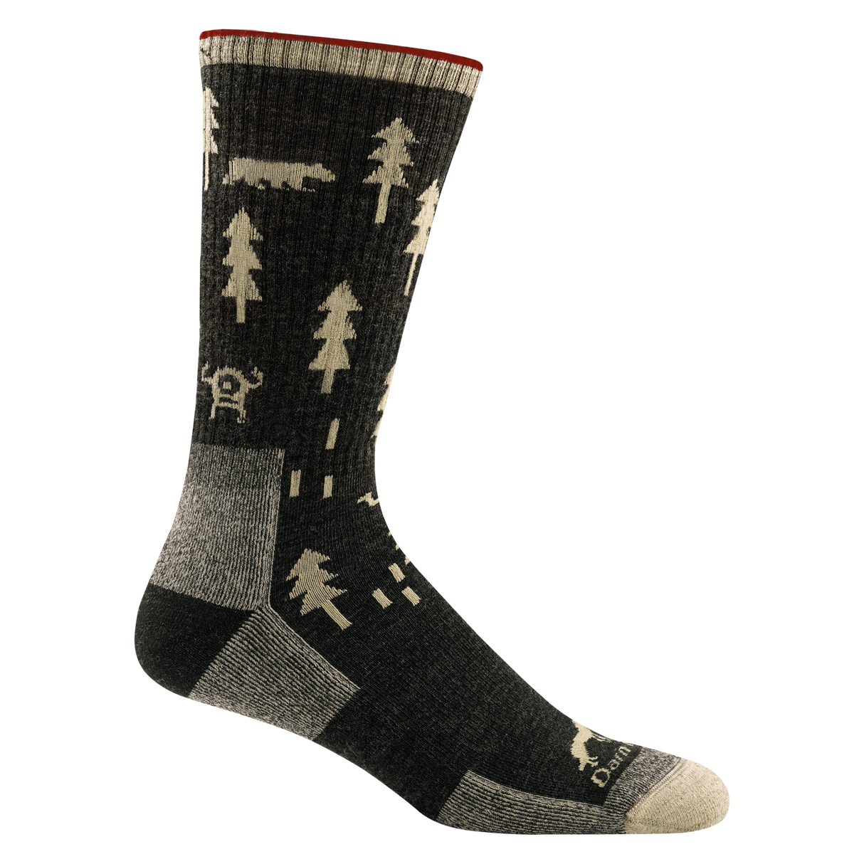 Darn Tough Mens ABC Boot Midweight Hiking Socks  -  Medium / Black