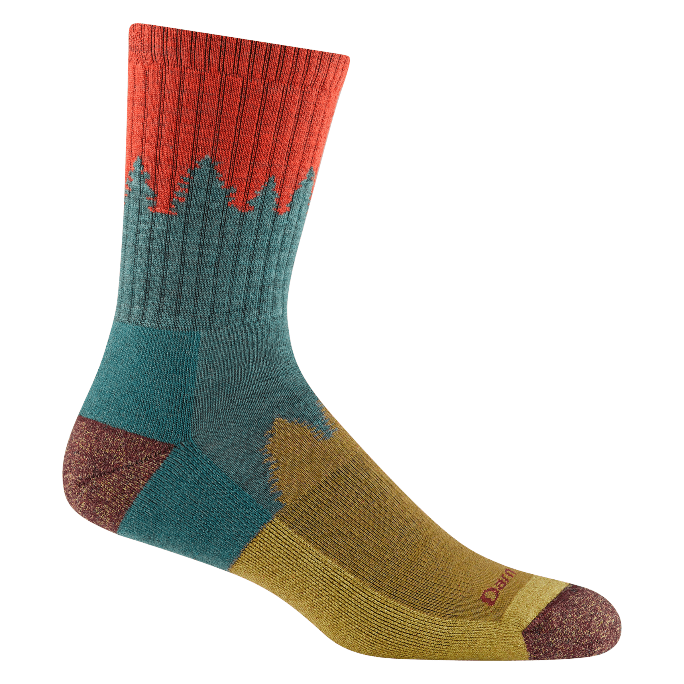 Darn Tough Mens Number 2 Micro Crew Midweight Hiking Socks  -