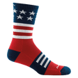 Darn Tough Mens Captain Stripe Micro Crew Lightweight Hiking Socks  -  Small / Stars and Stripes