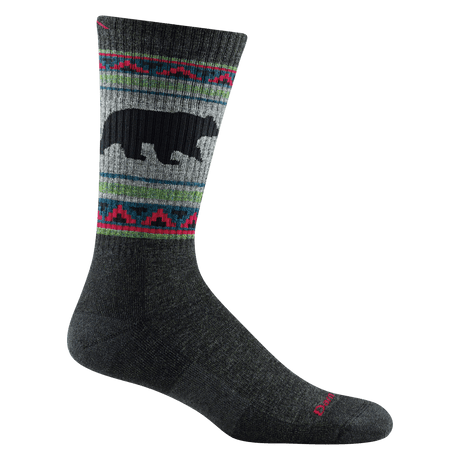 Darn Tough Mens VanGrizzle Boot Midweight Hiking Socks  -  Medium / Charcoal