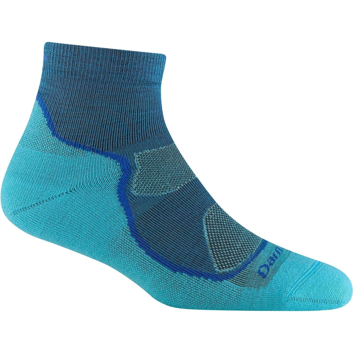 Darn Tough Womens Light Hiker Quarter Lightweight Socks - Small / Cascade