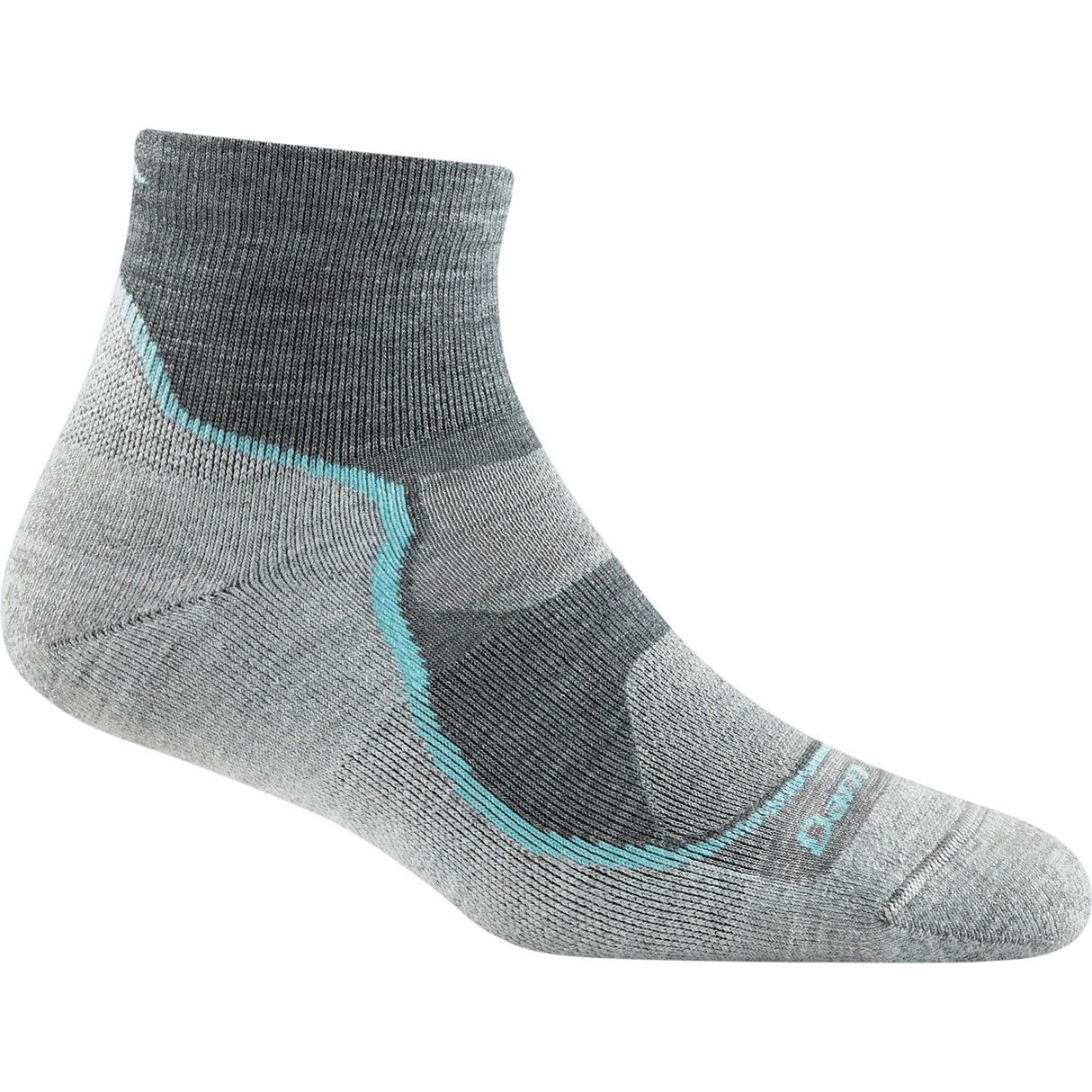 Darn Tough Womens Light Hiker Quarter Lightweight Socks - Small / Slate