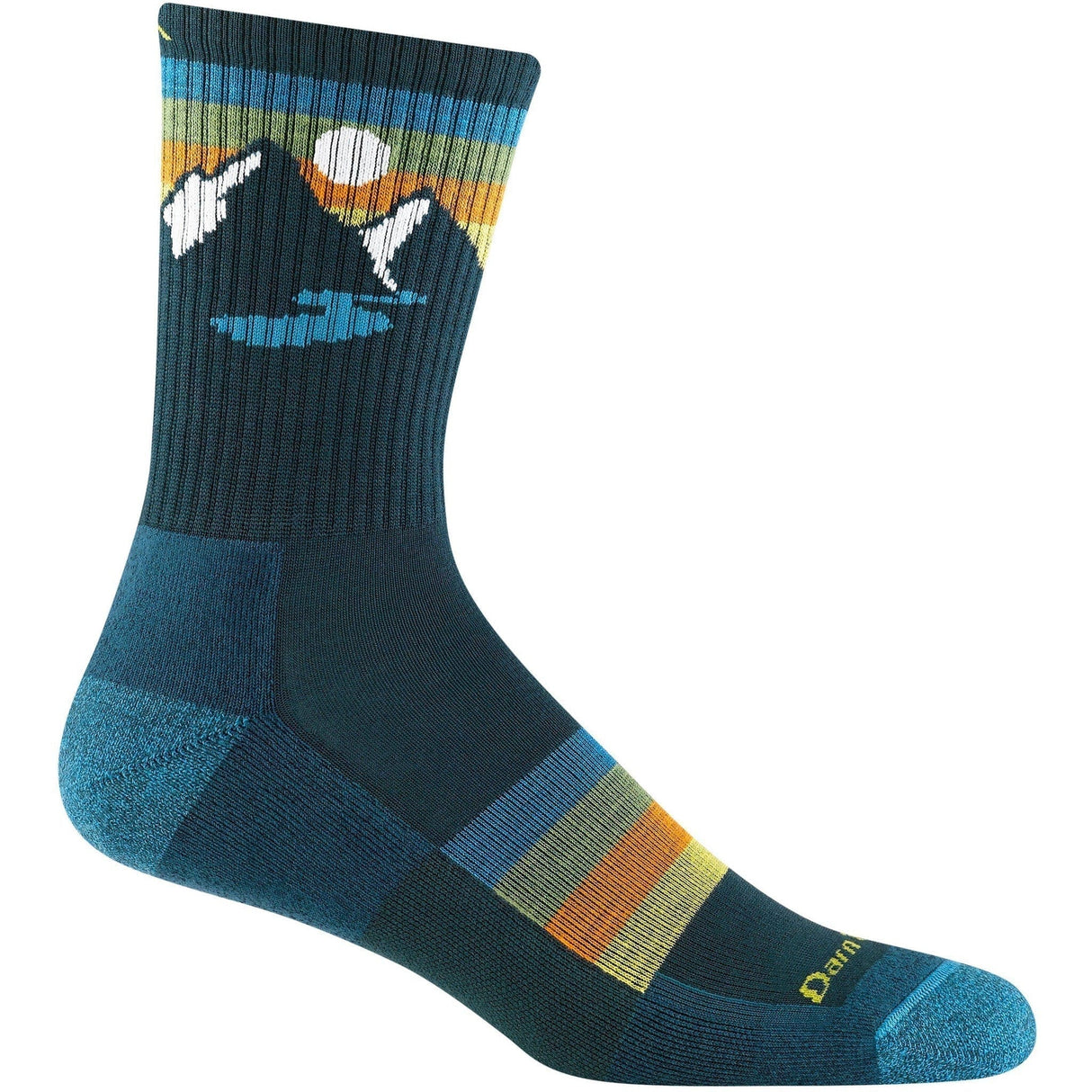 Darn Tough Mens Sunset Ridge Micro Crew Lightweight Hiking Socks - Medium / Bottle