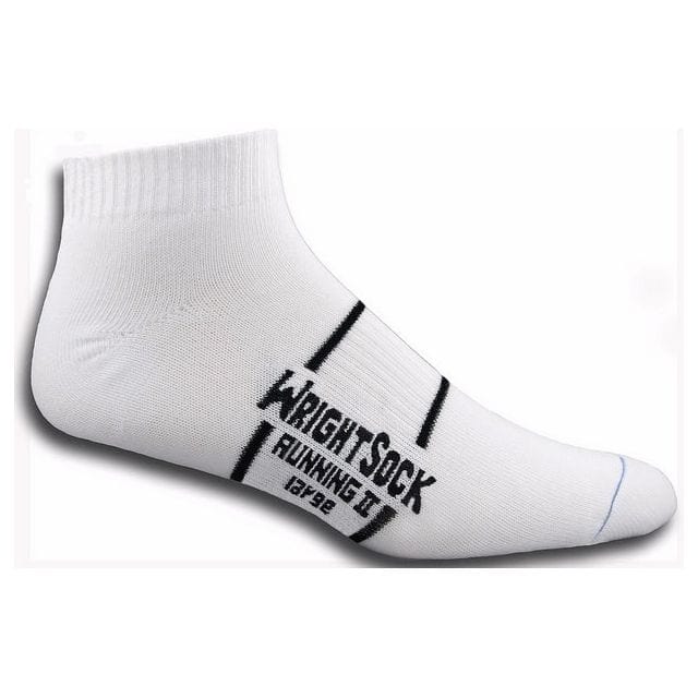 Wrightsock Double-Layer Running II Lo Socks  -  Large / White