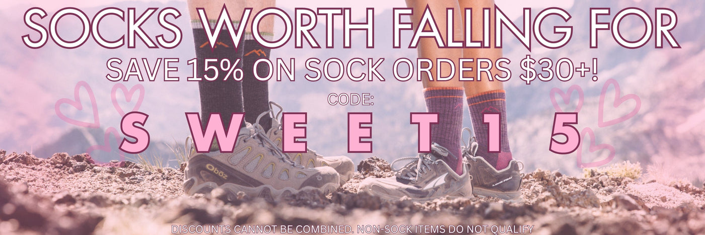 Socks worth falling for! Save 15% on sock orders $30+ with code: SWEET15. Discounts cannot be combined. Non-sock items do not qualify.