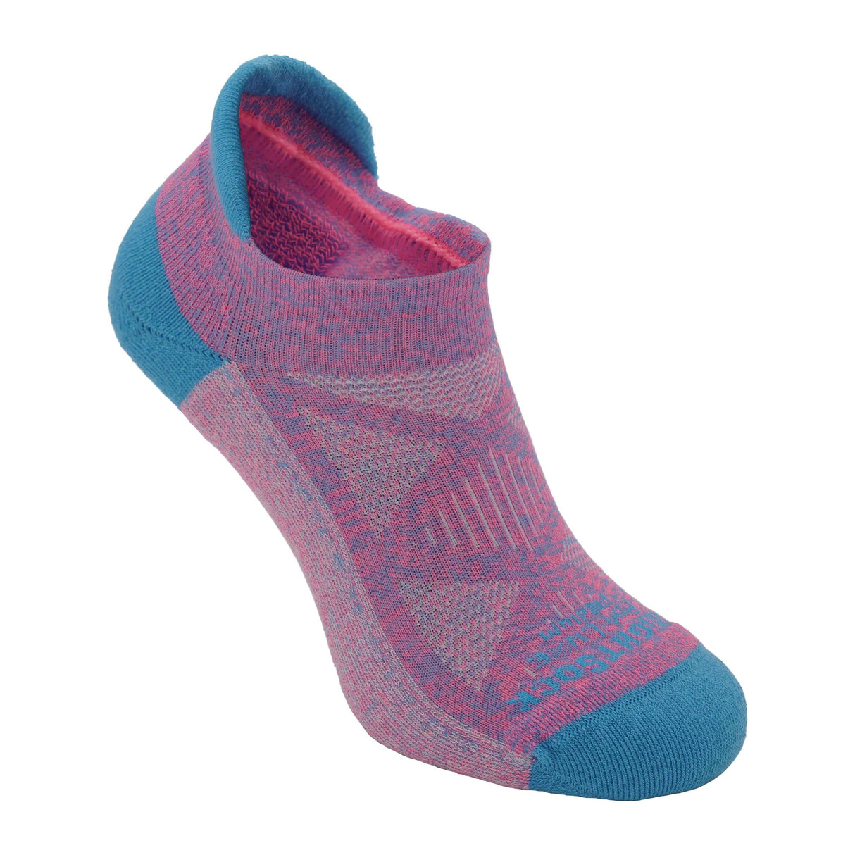 Wrightsock Run Luxe Single Layer Tab Socks - Small / Cotton Candy Tye Dye