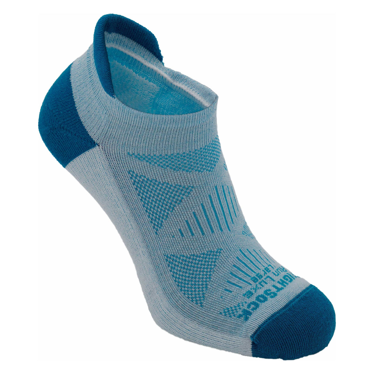 Wrightsock Run Luxe Single Layer Tab Socks - Small / Turquoise
