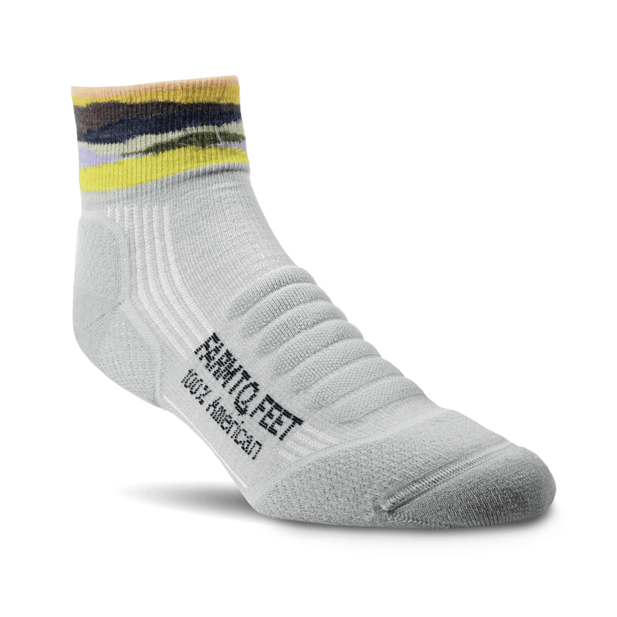 Farm to Feet Max Patch Lightweight Mini Crew Hiking Socks - Small / Silver
