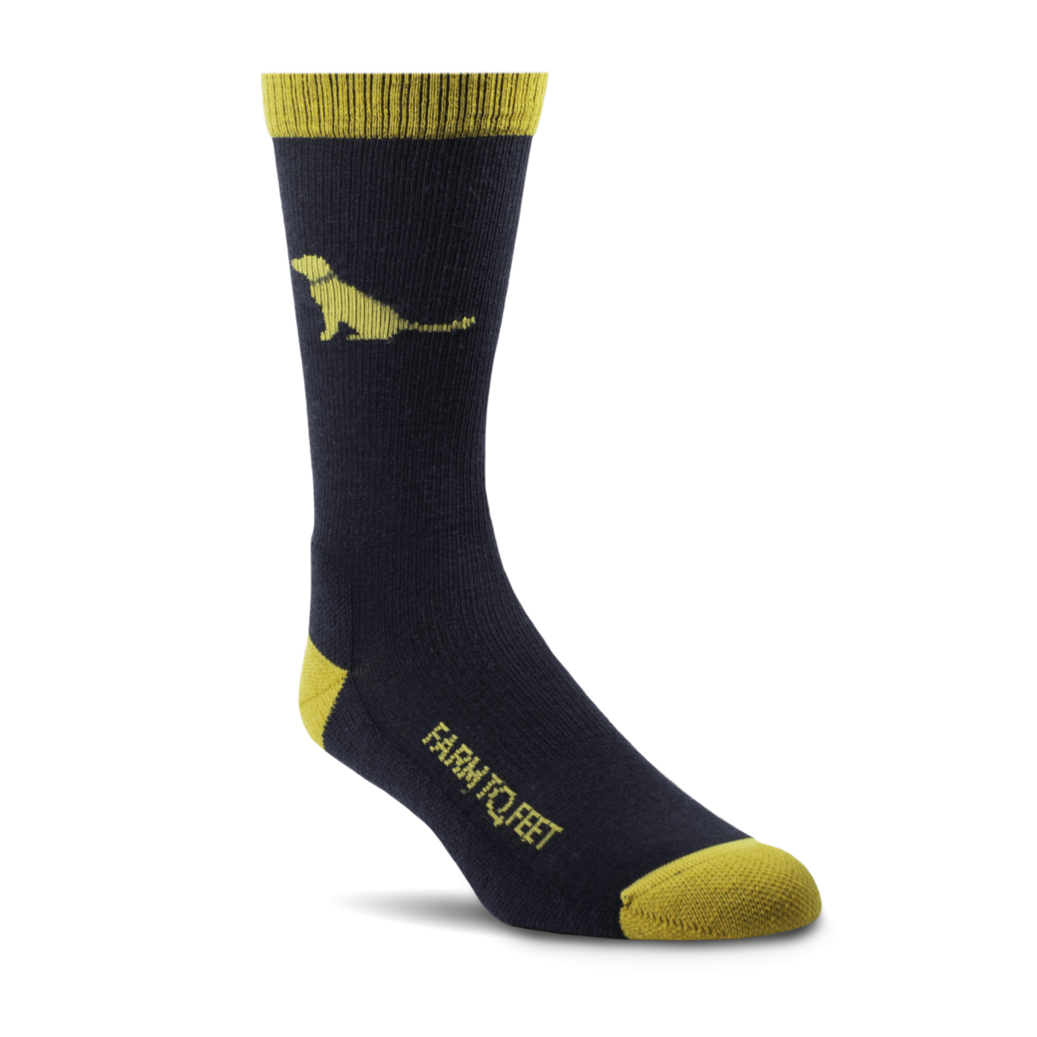Farm to Feet Sunderland Light Cushion Crew Socks  -  Small / Yellow