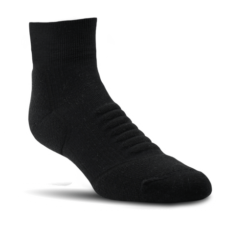 Farm to Feet Fayetteville Light Cushion 1/4 Crew Tactical Socks  -  Small / Black