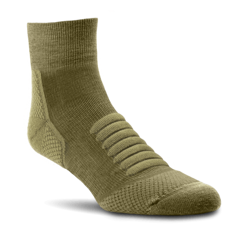 Farm to Feet Fayetteville Light Cushion 1/4 Crew Tactical Socks  -  Small / Coyote Brown