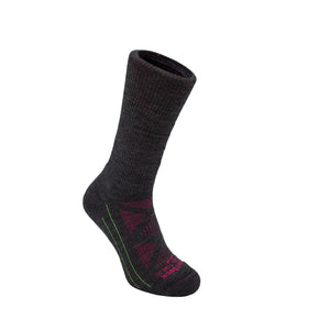 Wrightsock Merino Trail Crew Socks  -  Small / Grey/Fuschia