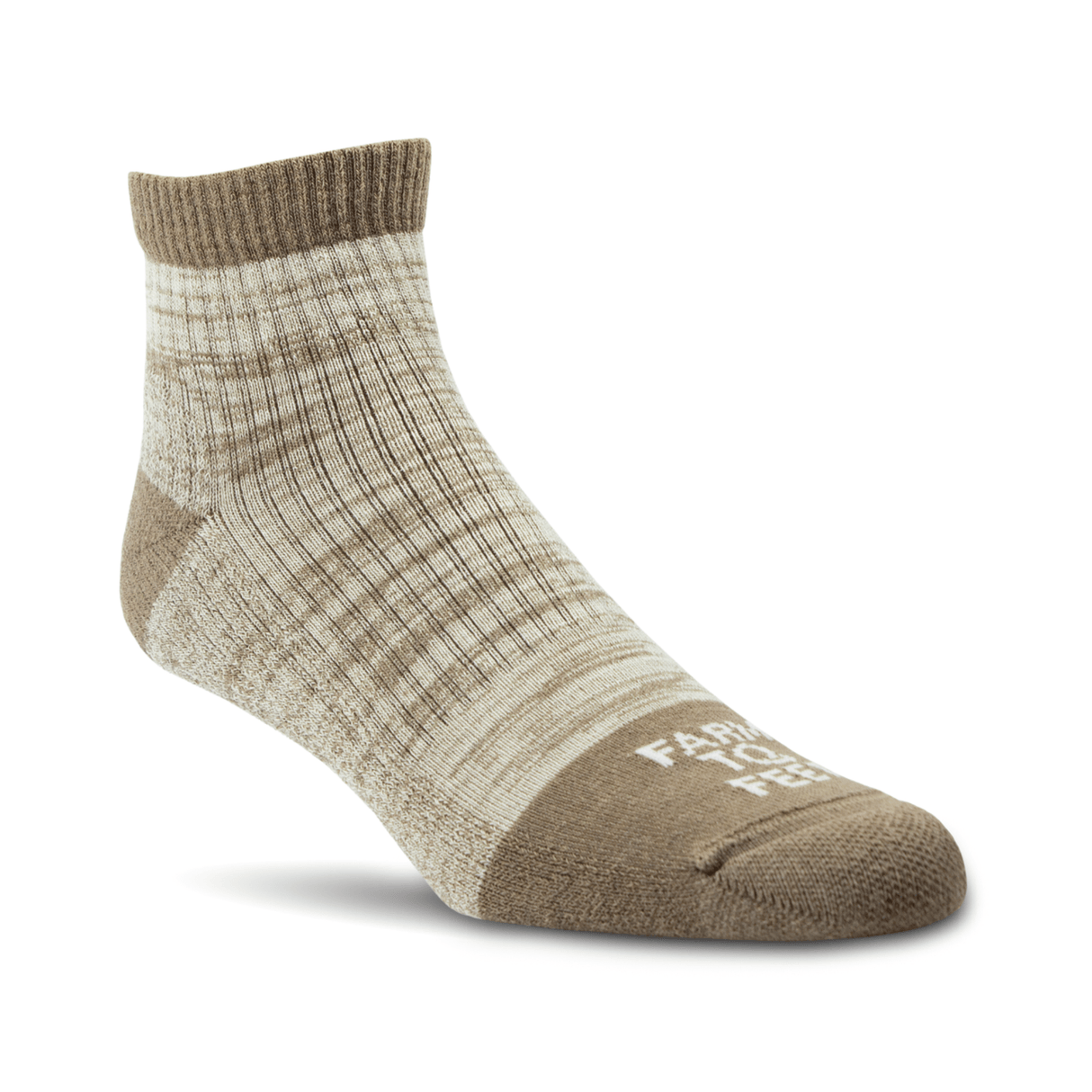 Farm to Feet reMIX Everyday Light Cushion 1/4 Crew Socks - Large / Sparrow