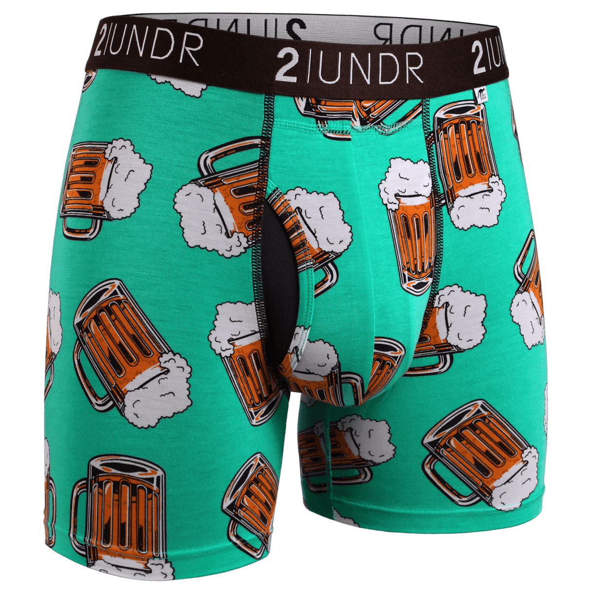 2UNDR Mens Swing Shift Boxer Brief Prints - Small / Beer Break