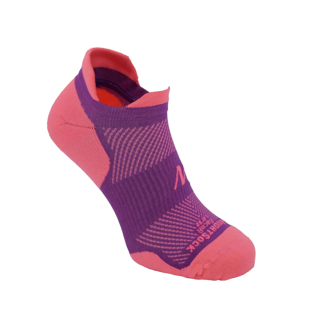 Wrightsock Racer Tab Socks  -  Small / Plum/Pink