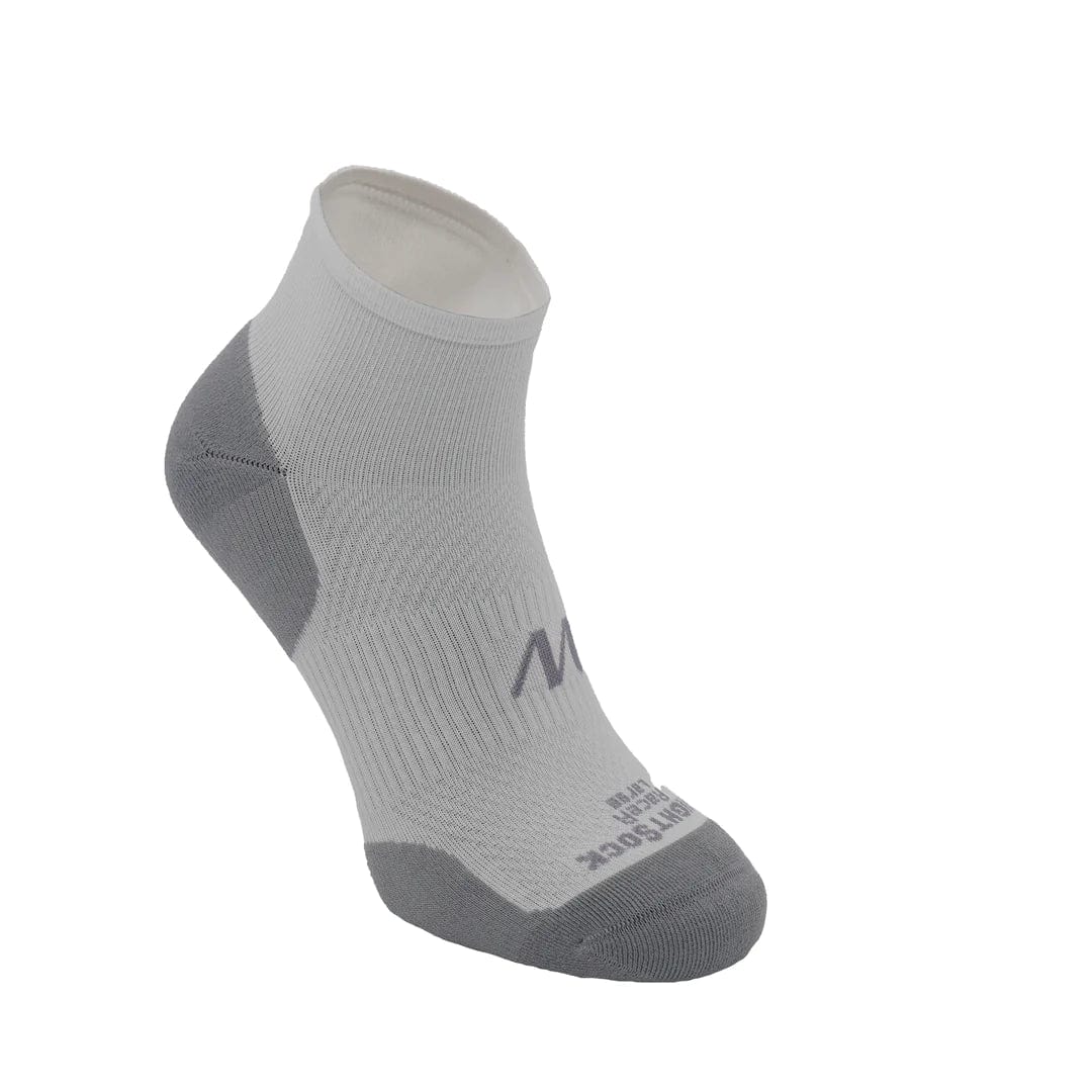Wrightsock Racer Single Layer Quarter Socks  -  Small / White