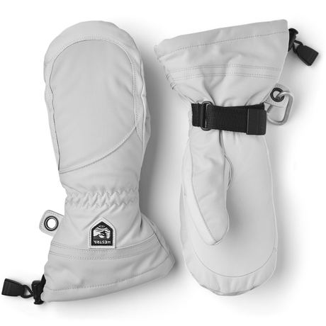 Hestra Womens Heli Ski Mittens  -  6 / Misty Gray/Off White