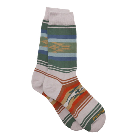 Pendleton Beach Stripe Crew Socks  -  Medium / Ivory